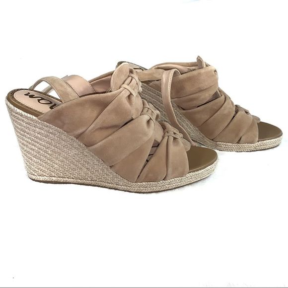 Sam Edelman | Camel Suede Awan Sandal | Sz 9.5 - Picture 2 of 7